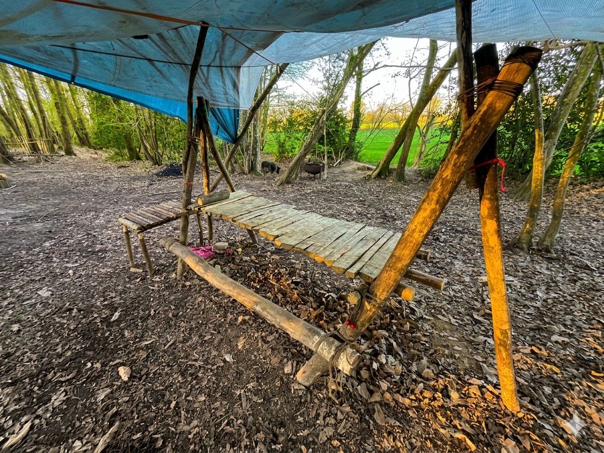 Coin feu de camp avec transats – Les Pétillières