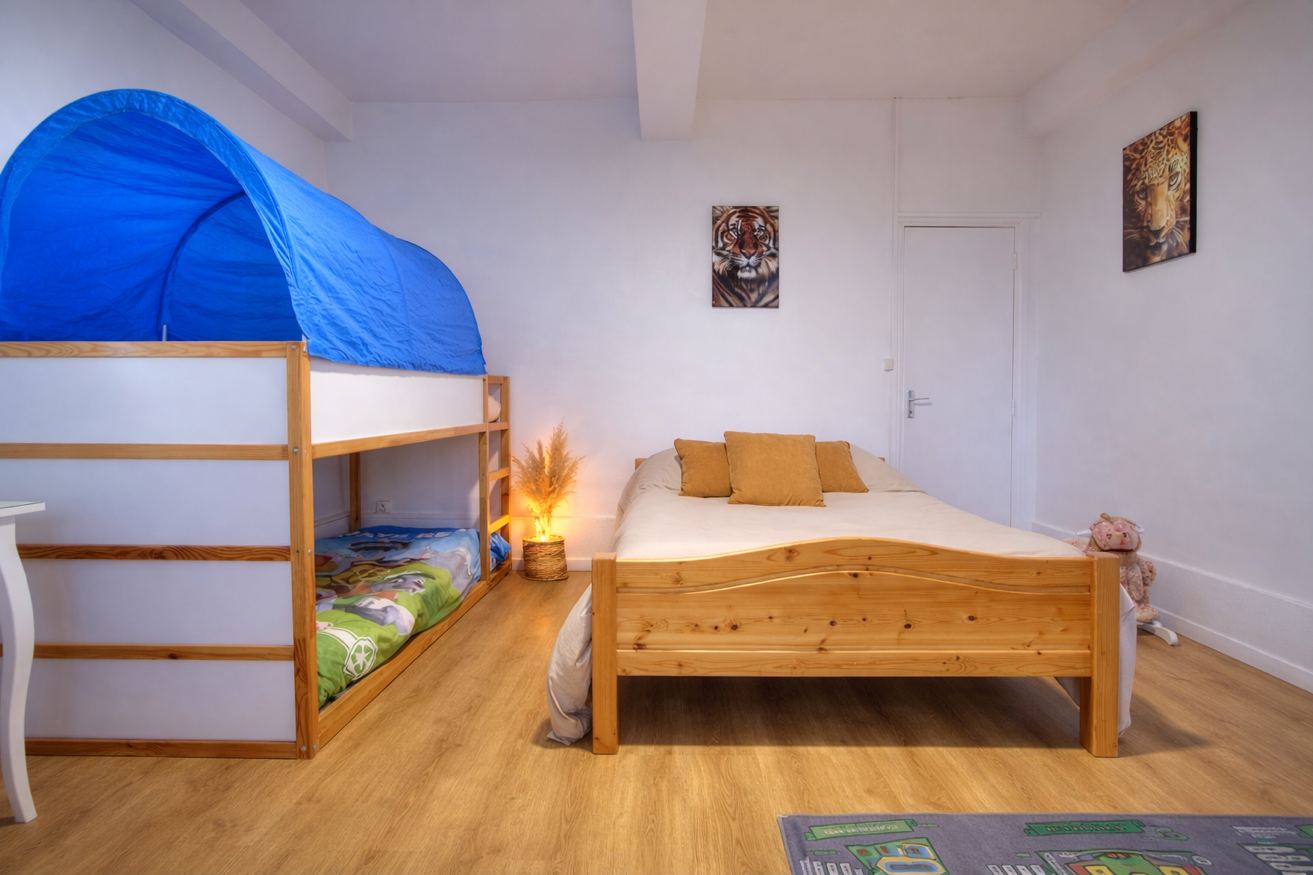 Lits superposés chambre familiale – Gîte Les Pétillières