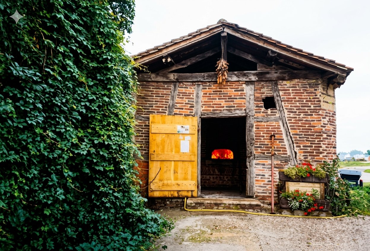 Le four à bois des Pétillières en chauffe